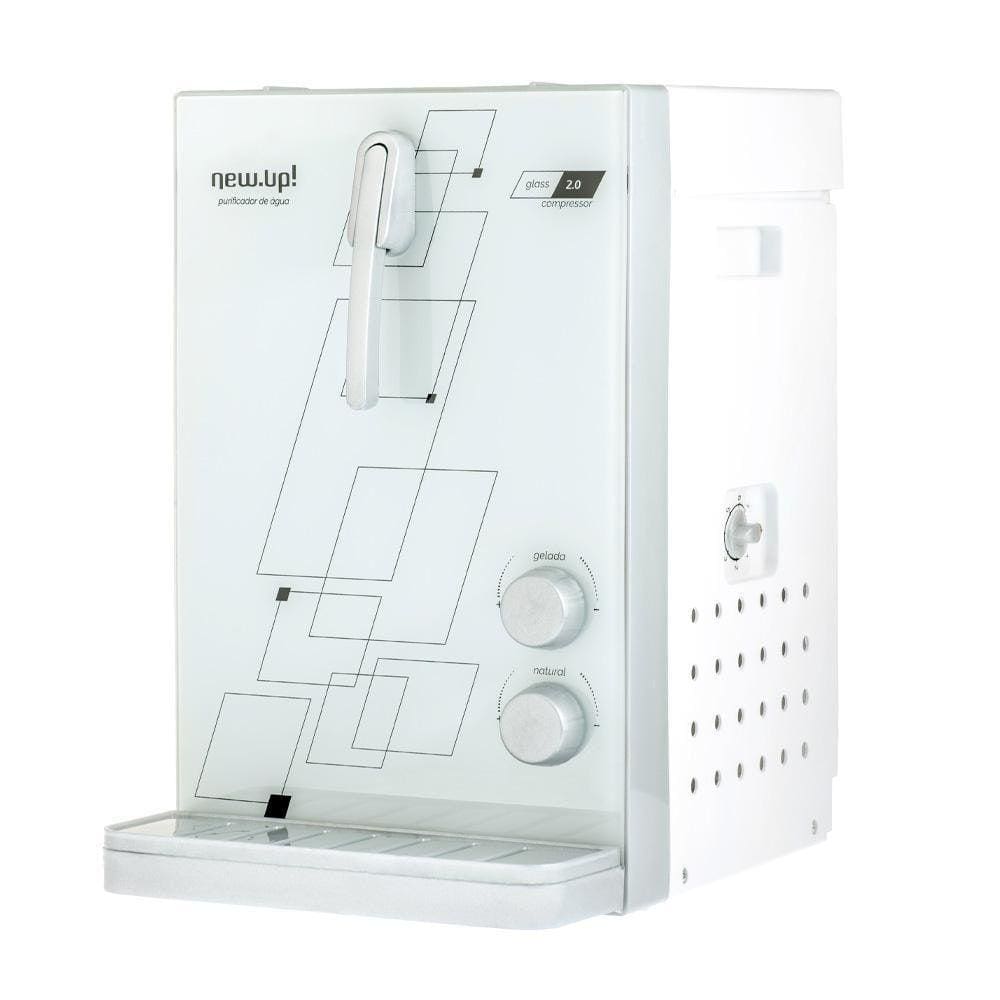 Purificador De Água Compressor Glass Branco New.Up 110V
