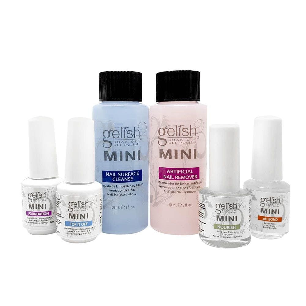 Mini Kit Gelish Basix Blindagem Banho de Cristal