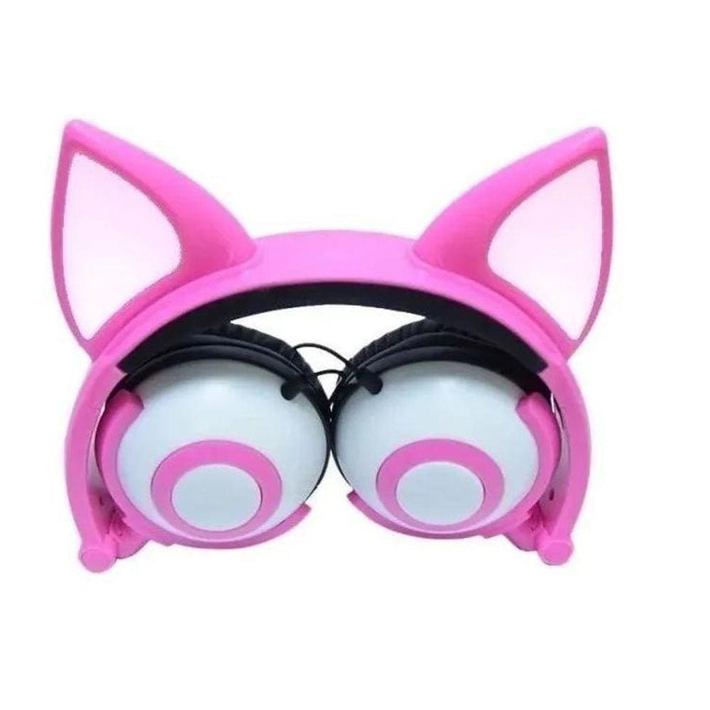 Headphone Orelhas De Gato Com Led Hf C30