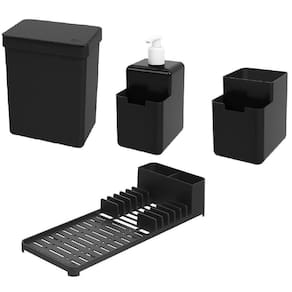 Kit Organize Sua Pia 4 Peças Single Preto 99311/1008 Coza