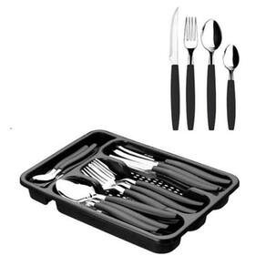 Kit - Jogo De Facas E Garfo Leme 24 Peças Em Aço Inox Cabo Preto Pbag -  Tramontina