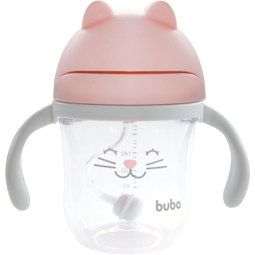 Copo Com Alça Gatinho Buba Rosa - Único-Rosa