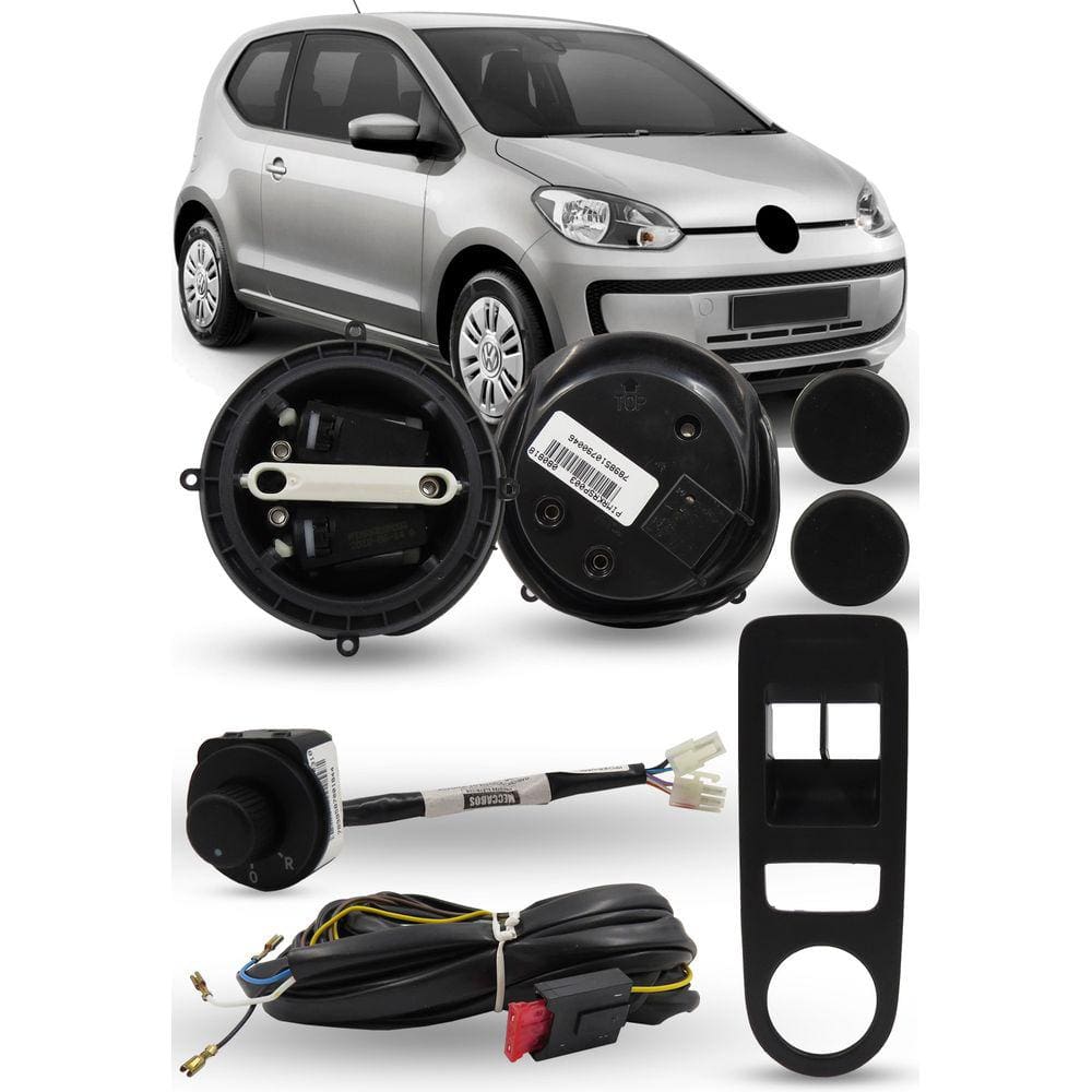 Kit Retrovisor Elétrico Simples Vw Up 2014 2015 2016 2017 2018 2 Portas Tragial VWSP018