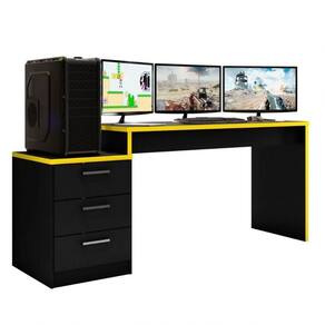 Mesa Para Computador Notebook Desk Game Drx 3000 Preto - Móveis Leão