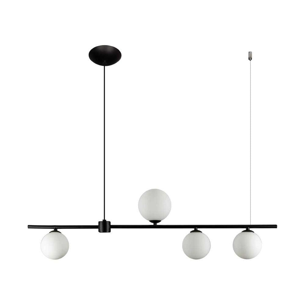 Pendente Orbit Preto 4 Globos Pdh1539 Studioluce St2423
