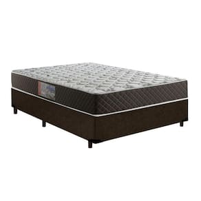 Cama Box Casal Colchão Mola Bonnel Belos Sonhos + Box Suede 60x138x188