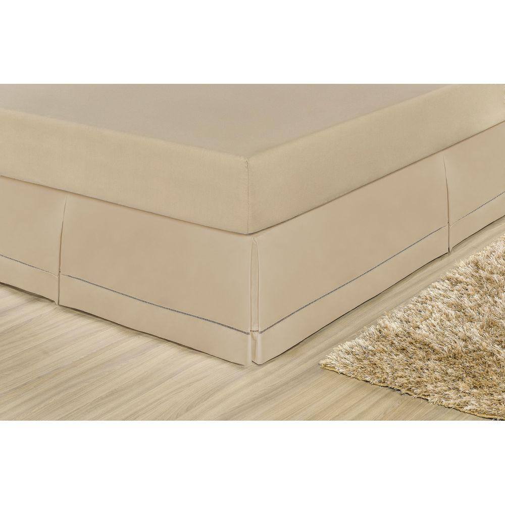 Saia Para Cama Box Bia Casal King Cáqui