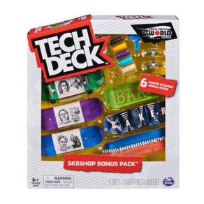 Tech Deck Kit 3 Skate De Dedo Com Acessórios Coleção Baker