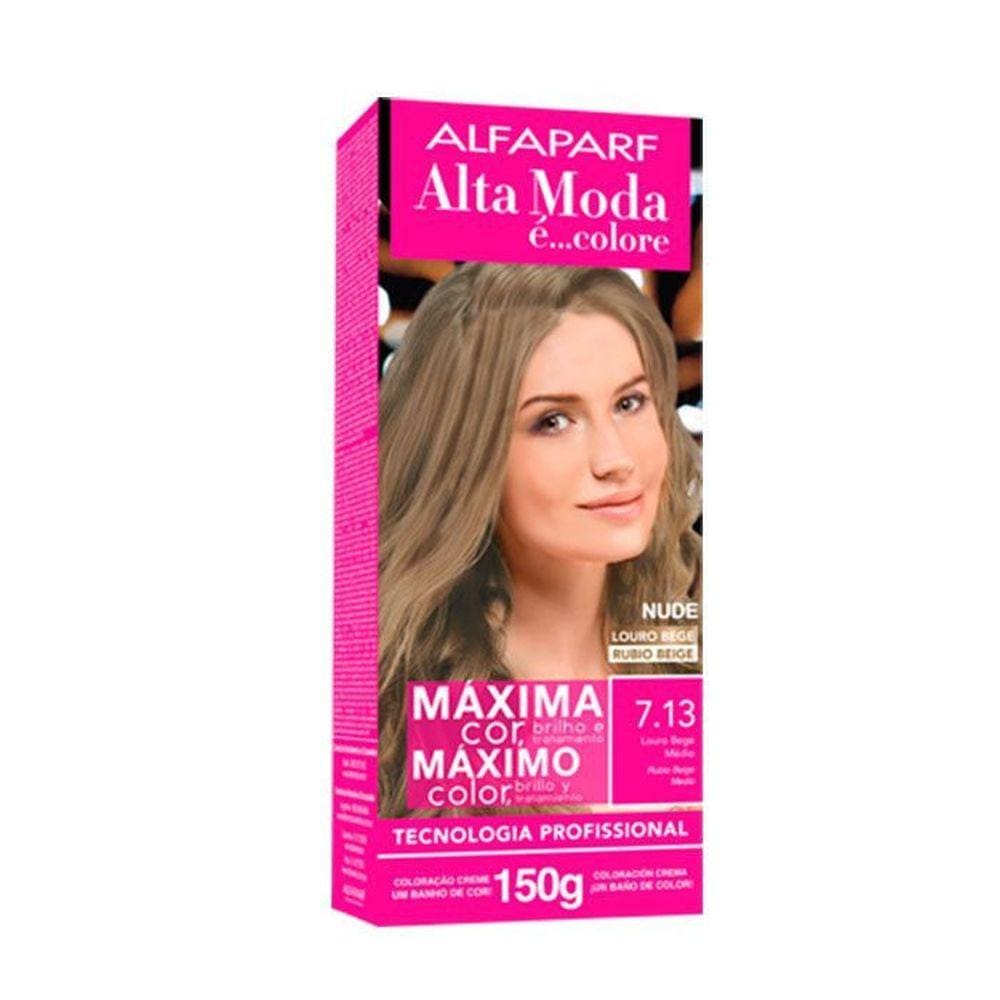 Tintura Alta Moda 7.13 Louro Bege Medio 150G