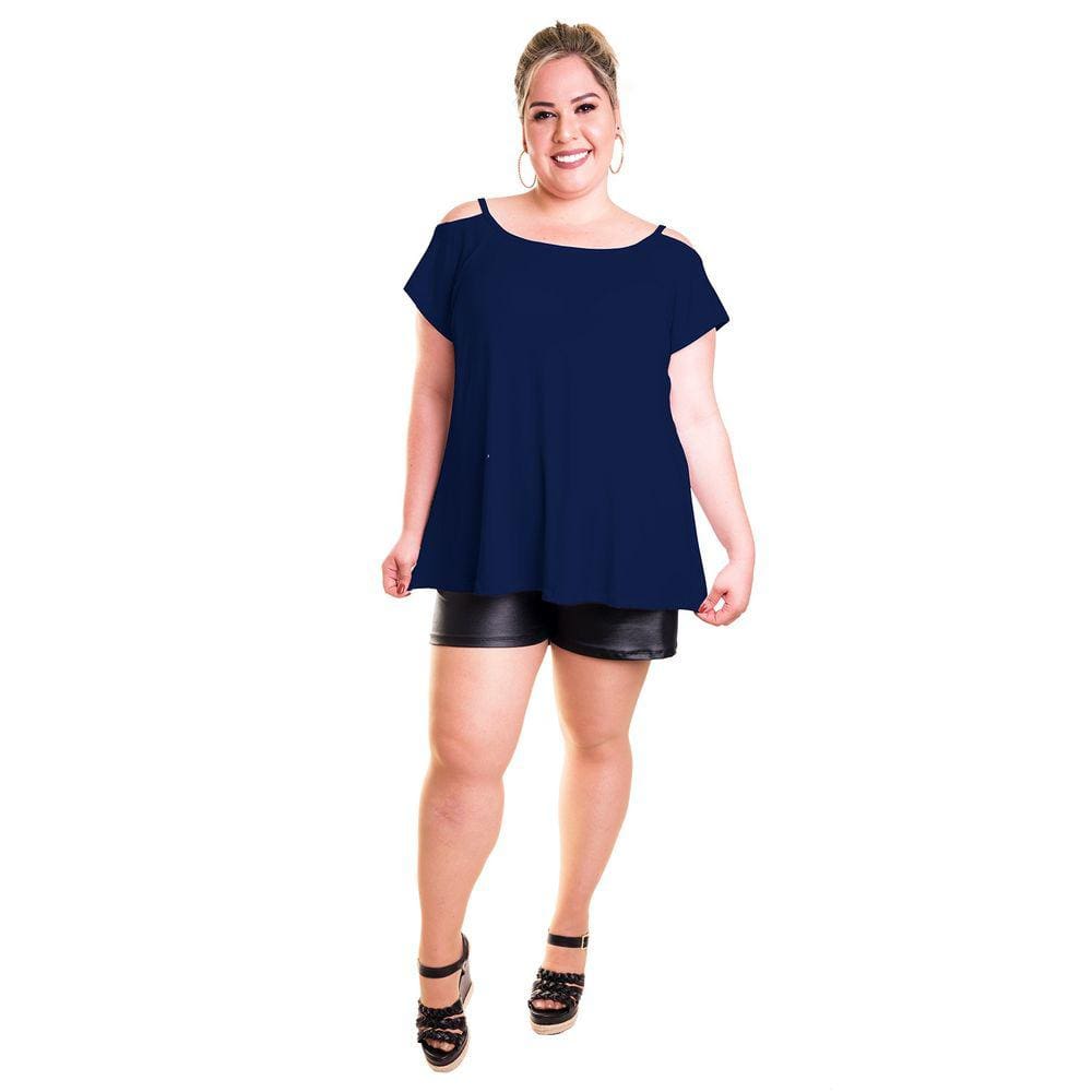 Blusa Bata Manga Curta com Alça Fina