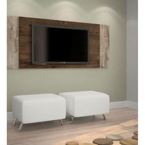 Painel Jaspe com suporte para tv até 42`` JCM Cacau/Grigio