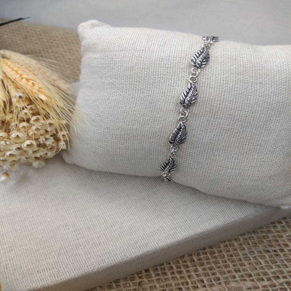 Pulseira Folhas Bali  Prata 925