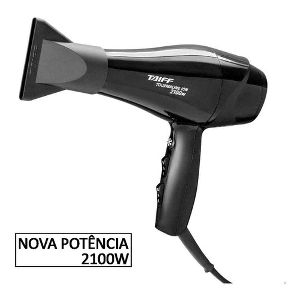 Secador Taiff Tourmaline Íon Cerâmica Preto 2100w - 220v