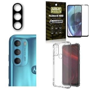 Capinha Moto G71 + Película De Câmera + Película 3D