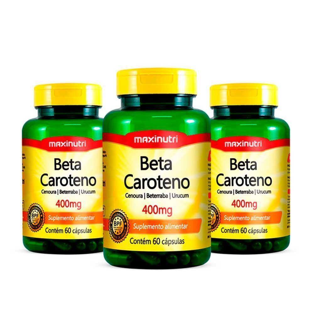 Kit 03 Beta Caroteno 400Mg 60 | Casas Bahia