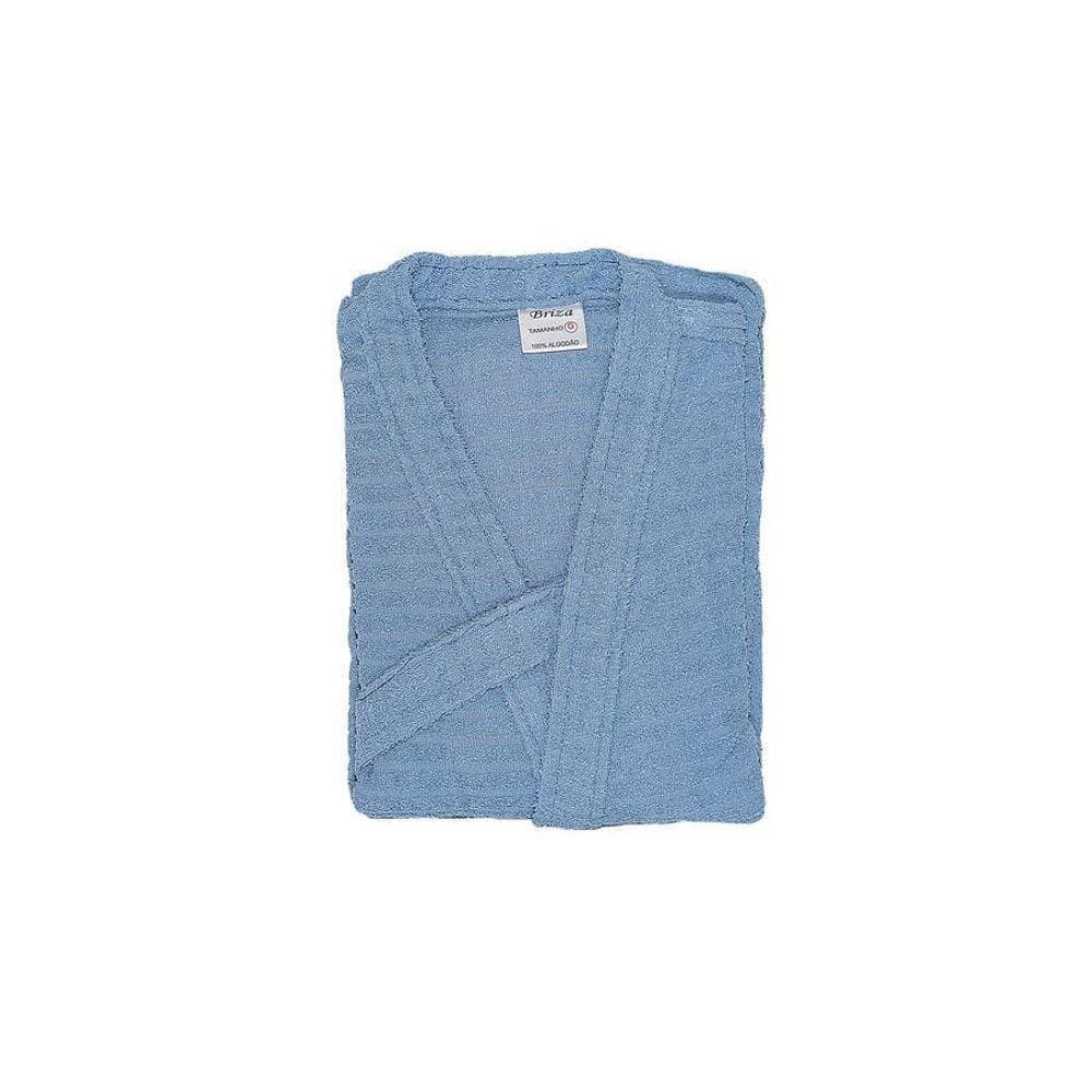 Roupão Atoalhado Adulto Briza Azul 4009 Tamanho Único