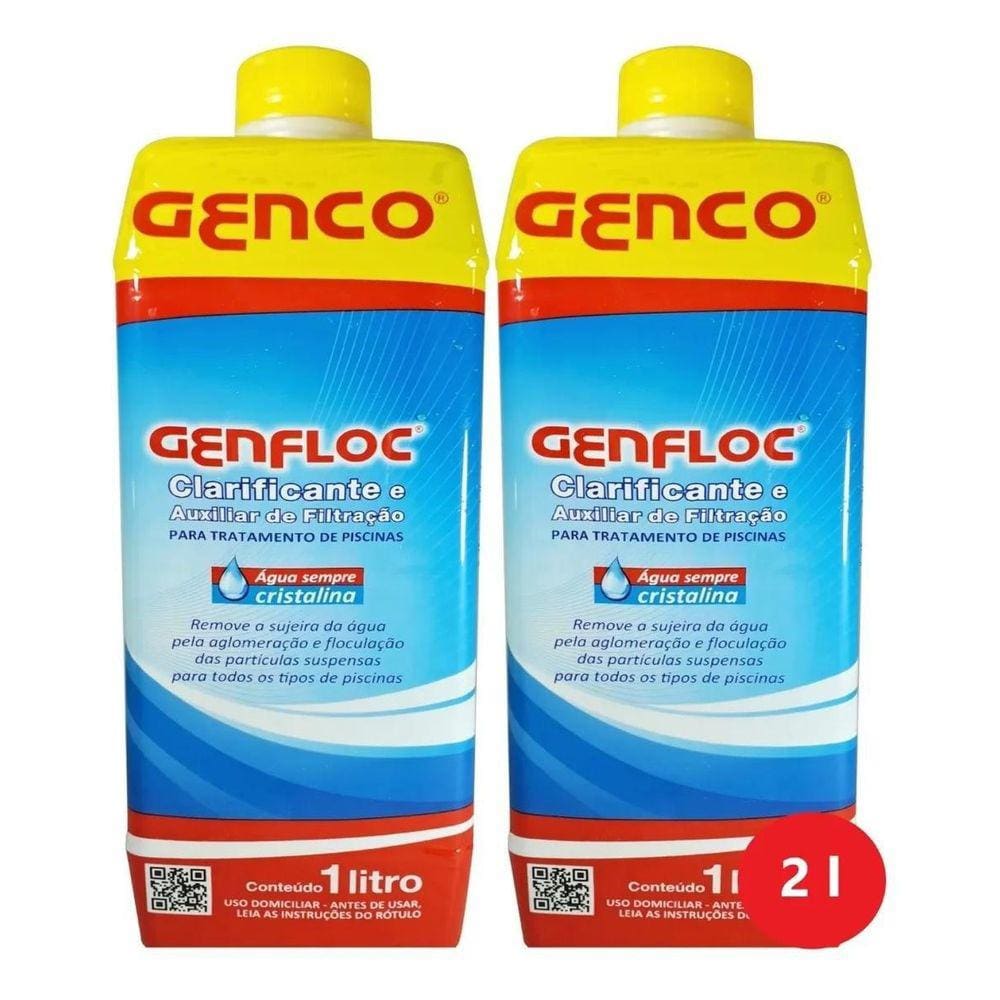 Kit 2 Clarificante Genfloc 1Lt-Genco