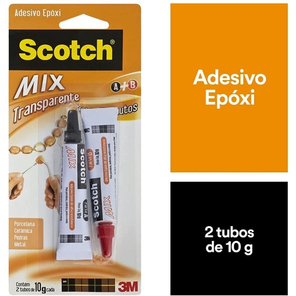 Cola Adesivo Epoxi SCOTCH MIX Transparente