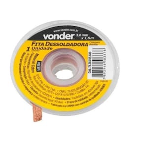 Fita Malha Dessoldadora Cobre 3 Mm X 1,5 M Vonder
