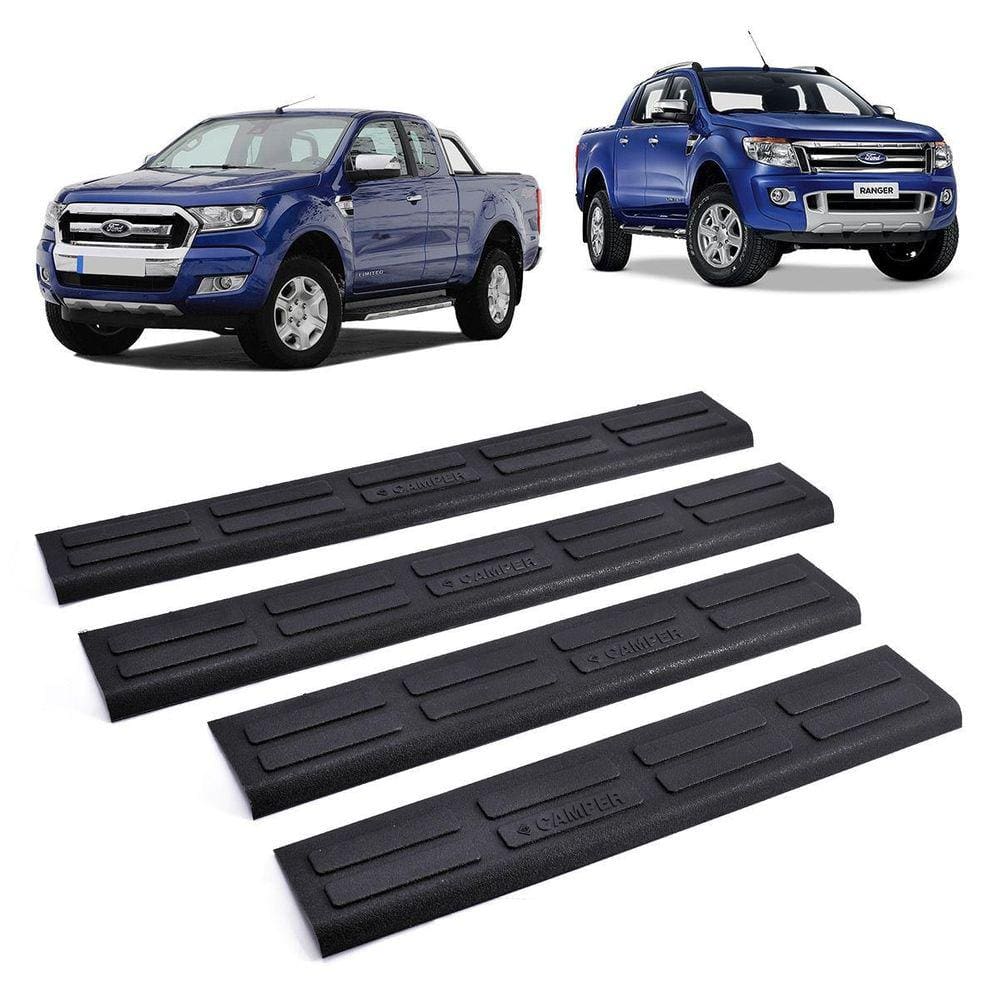 Soleira De Porta Plástico Injetado Preto Ranger Dupla 2022