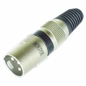 Conector Canon Macho Csr Q-34bkniquel Preto Pe Borracha