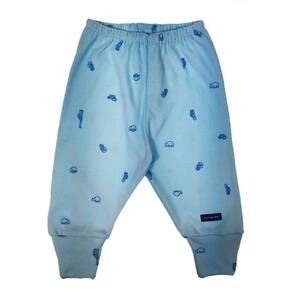 Calça mescla estampada azul elefante