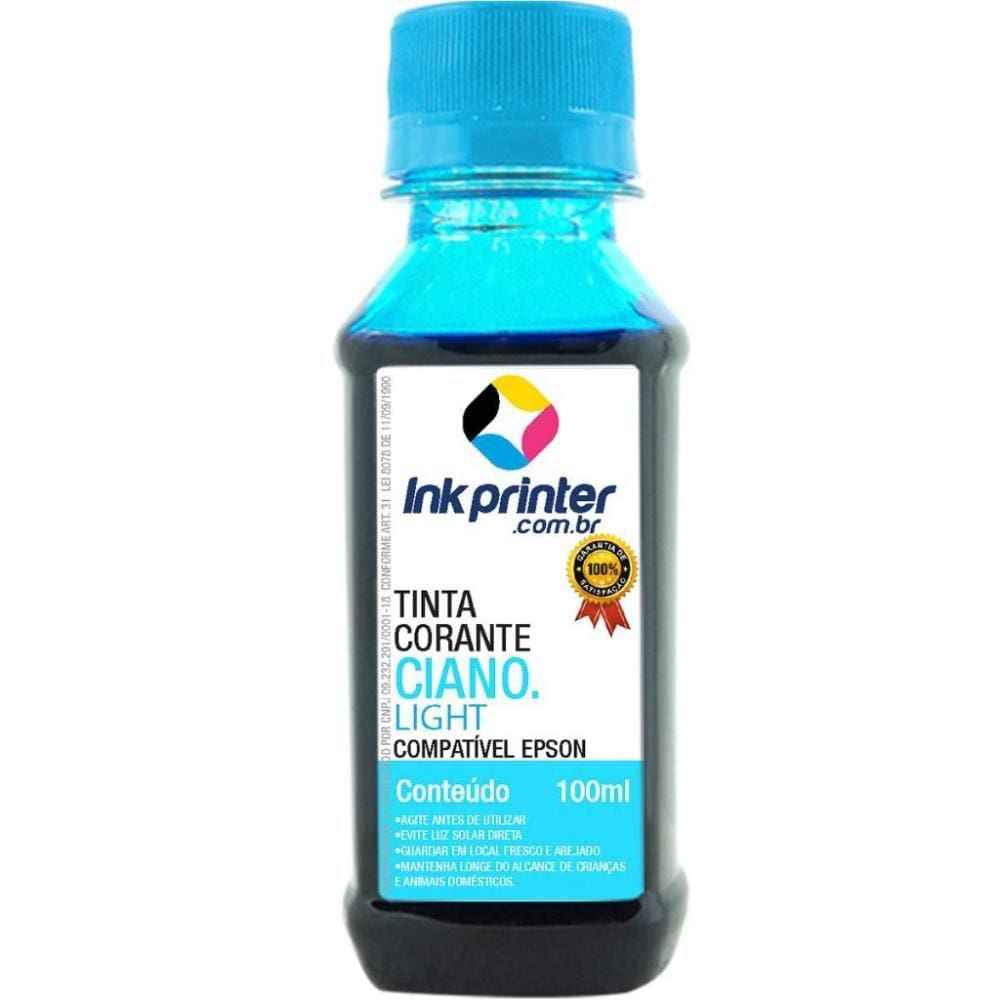 Tinta Corante InkPrinter Ciano Light para Impressora Epson (100ml)