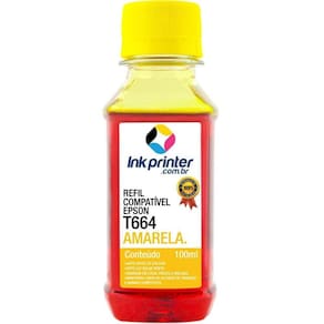 Tinta para Epson L200 - Amarelo - Compatível InkPrinter (T664 - 100ml)