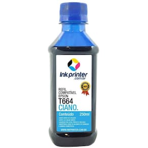 Tinta para Epson L365 - Ciano - Compatível InkPrinter (T664 - 250ml)