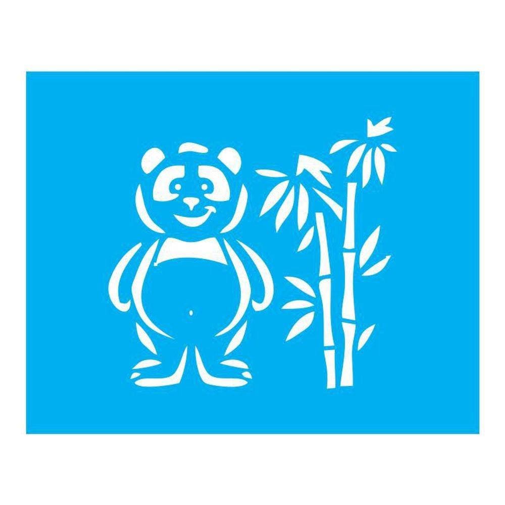 Stencil Tamako Panda - 20X25Cm - Ref B569