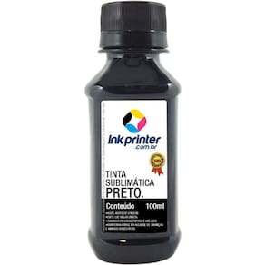 Tinta Sublimática InkPrinter Preta Para Sublimação (100ml)