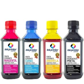 Refil de Tinta Compatível InkPrinter para Impressoras Epson L606, L4150, L4160, L6161, L6171 (4x250ml)