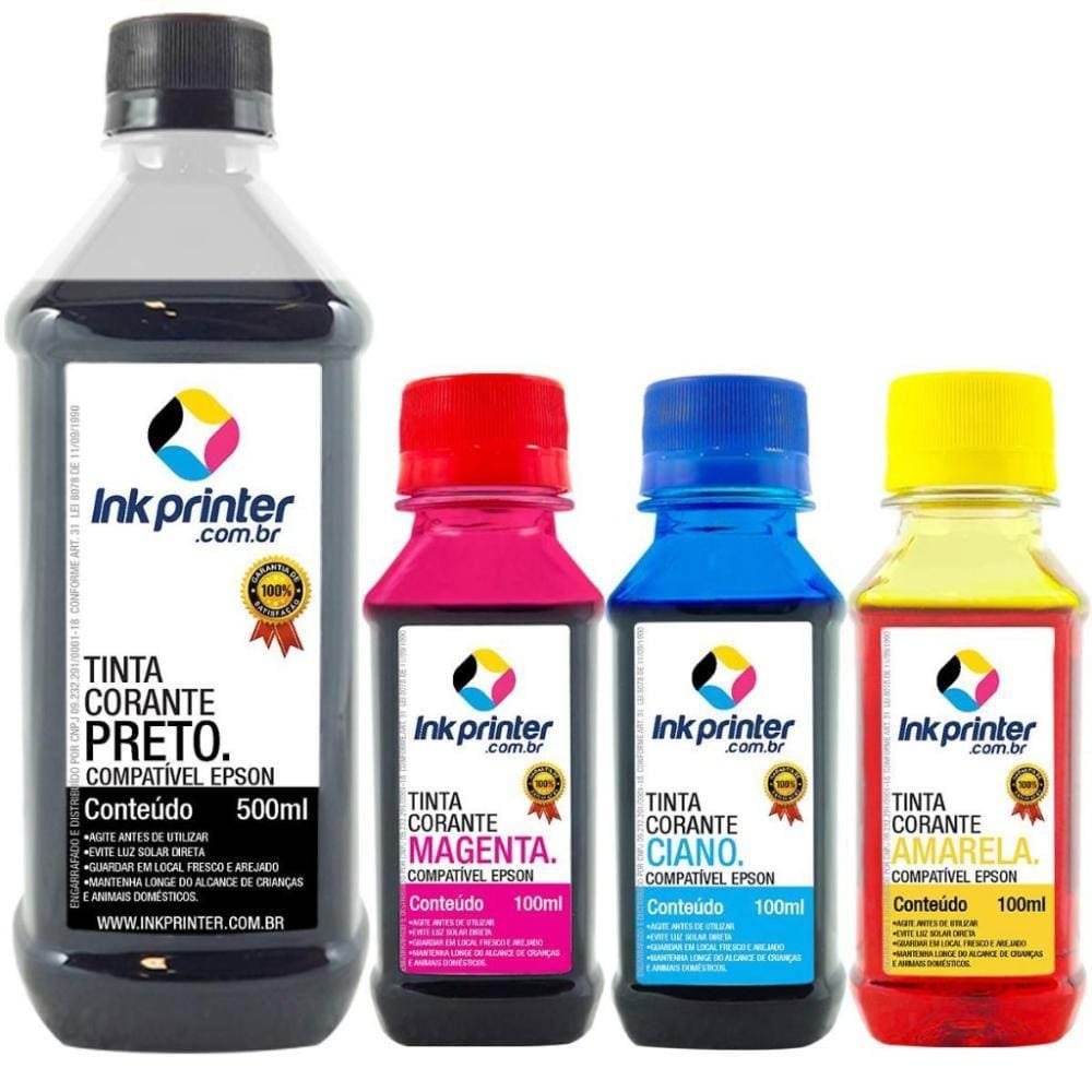 Tinta Corante InkPrinter para Impressora Epson (800ml)