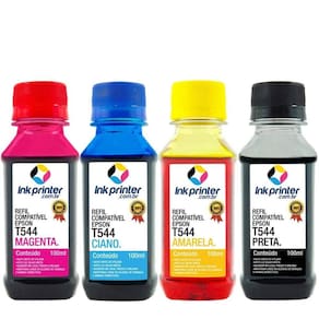 Kit de Tinta para Epson L3150 - Compatível Ink Printer  (T544 - 4x100ml)