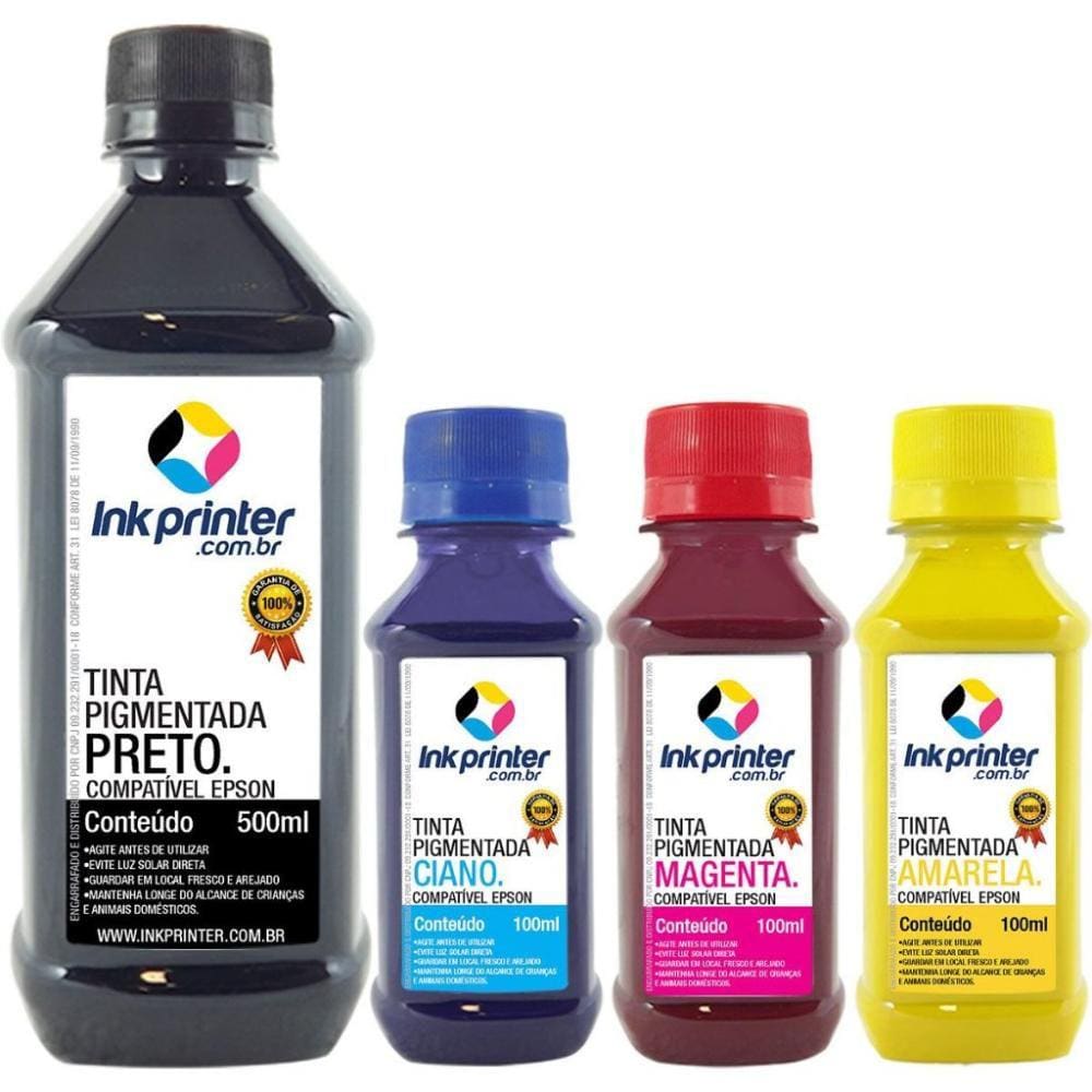 Tinta Pigmentada InkPrinter para Impressora Epson (800ml)