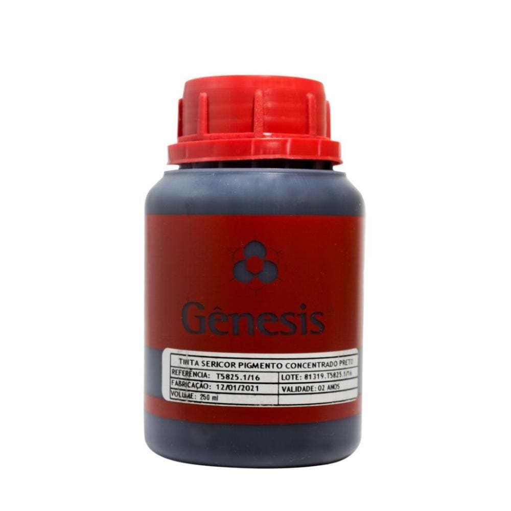 Sericor Pigmento Concentrado Preto Gênesis para Tintas de Serigrafia a Base D`água (250ml)