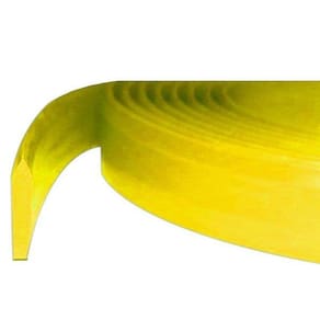 Tira de Poliuretano Chanfrada em V Amarelo para Rodo de Serigrafia 70SH (1 Metro)