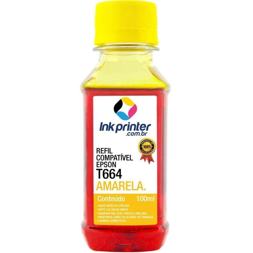 Tinta para Epson L120 - Amarelo - Compatível Ink Printer (T664 - 100ml)