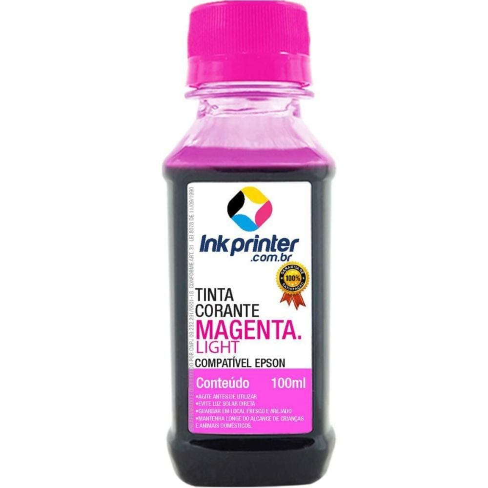 Tinta Corante InkPrinter Magenta Light para Impressora Epson (100ml)