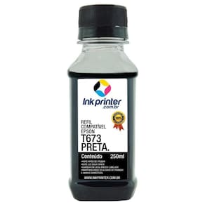 Tinta para Epson L1800 - Preto - Compatível InkPrinter (T673 - 250ml)
