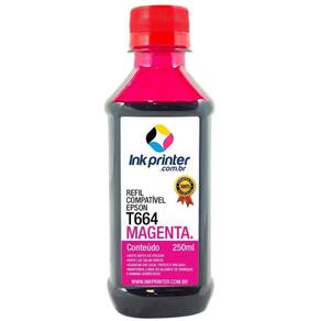 Tinta para Epson L606 - Magenta - Compatível InkPrinter (T664 - 250ml)
