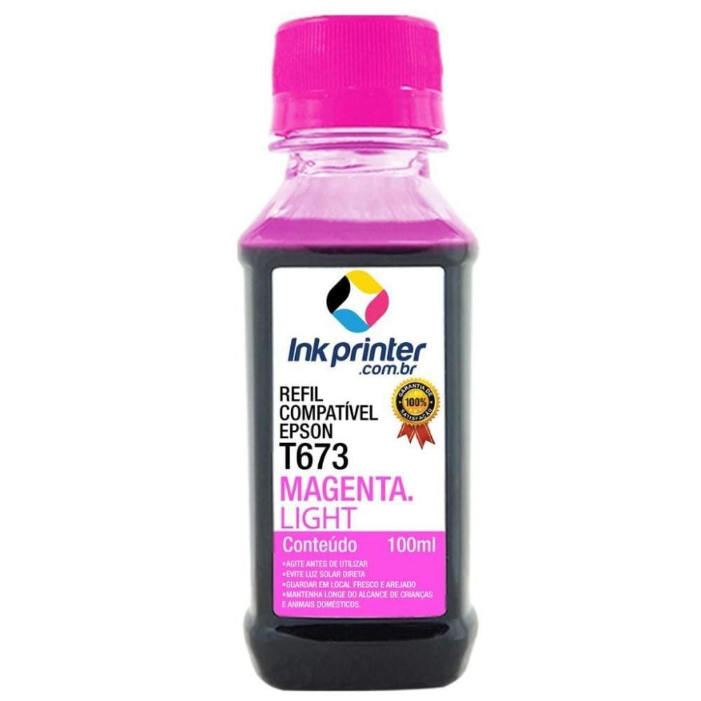 Tinta para Epson L1800 - Magenta Light - Compatível InkPrinter (T673 - 100ml)