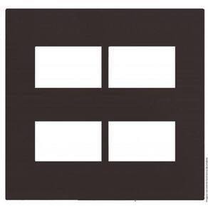 Placa Para 4 Modulos Separados Com Suporte 4X4 Brs12461-3Ch.