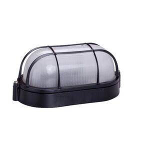 Luminária Tartaruga Oval Grade De Alumínio Cor Preta