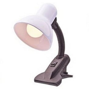 Luminária Mesa Escritório Garra Bivolt Leitura E27 Branco