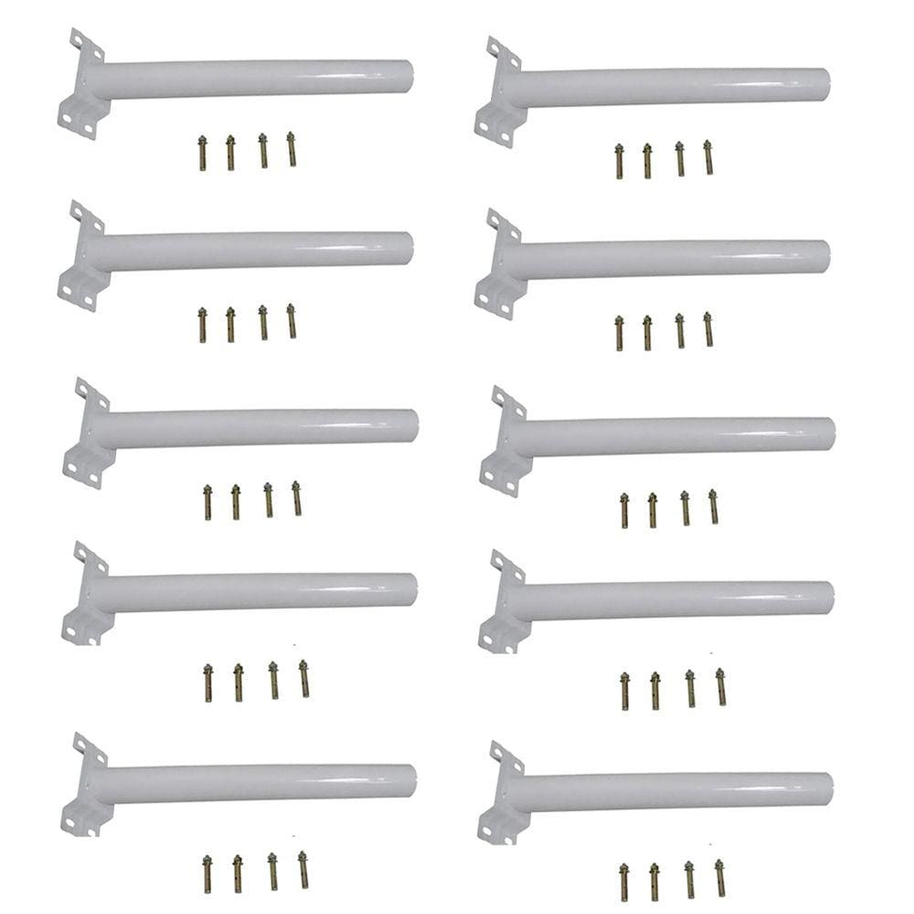 Suporte Barra Poste Luminaria Solar Parede 10 unidades Rua Jardins Quintal