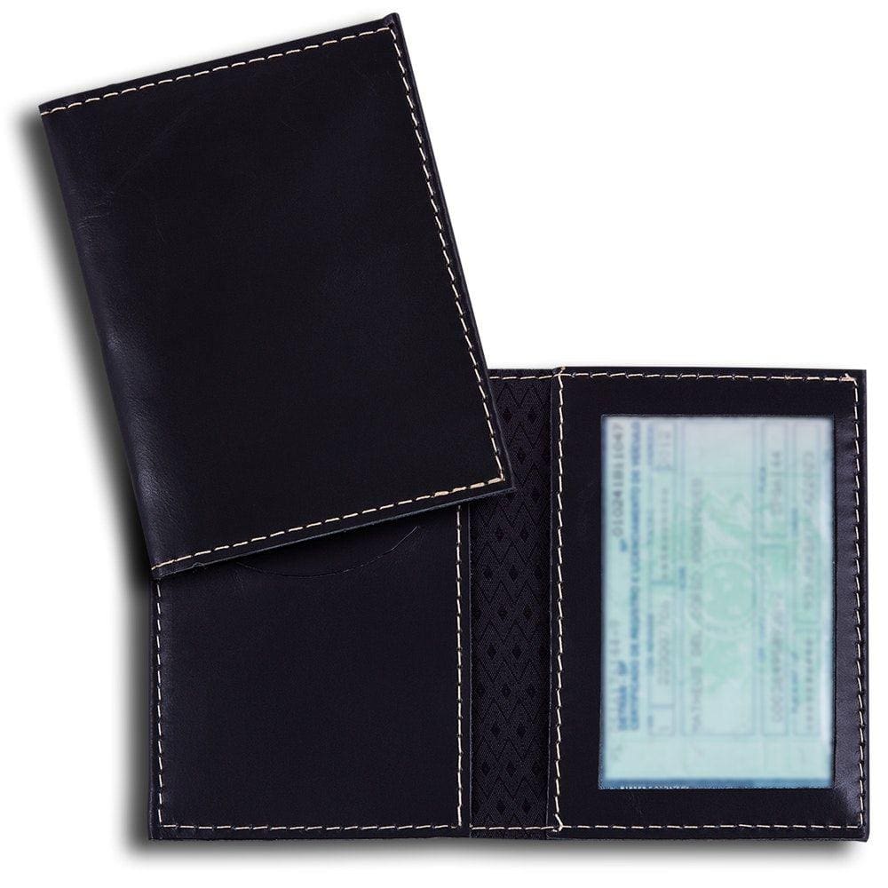 Porta Documentos Especial em Couro Legítimo Preto