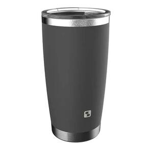 Copo Térmico de Cerveja Parede Dupla Inox com Tampa Bebidas Quentes ou Geladas 500ml Everest Soprano Cinza