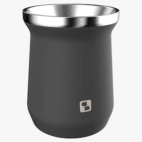 Cuia Térmica de Chimarrão Tererê Parede Dupla de Inox 250ml Everest Soprano Cinza