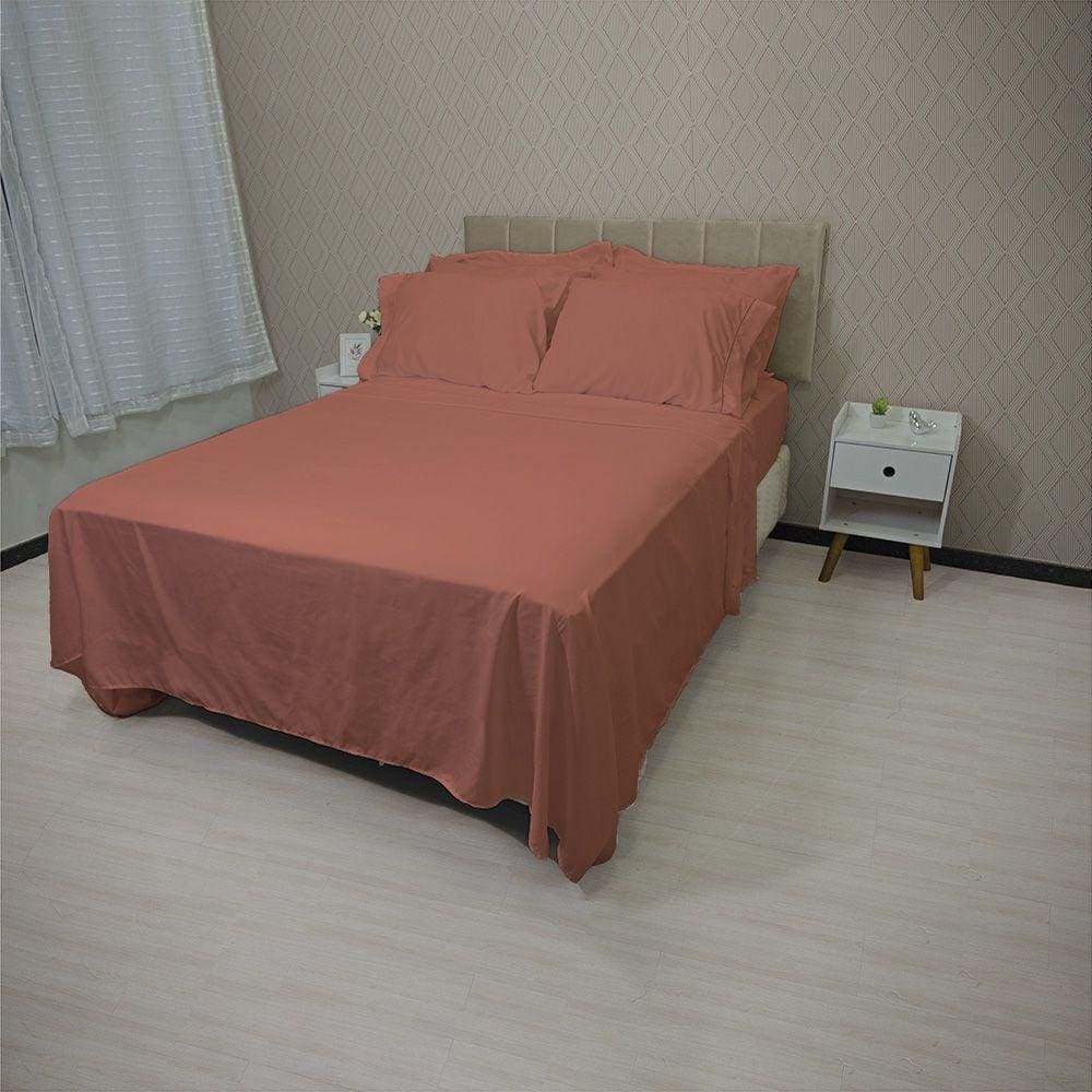 Jogo de Cama Lençol 400 Fios 4 Pçs P. Palito Casa Dona